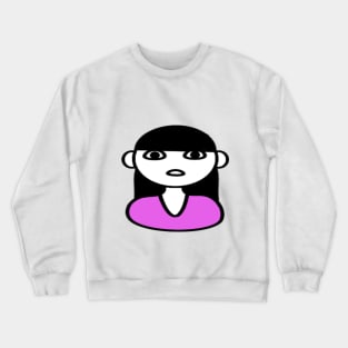 Cartoon Style Girl Crewneck Sweatshirt